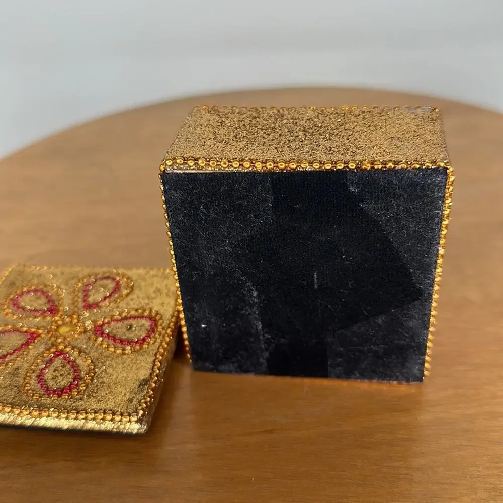 Pier 1: Gold Glitter Trinket Box